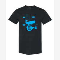 Oh No, Not Again (Falling Whale) — Classic Tee / Black