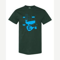 Oh No, Not Again (Falling Whale) — Classic Tee / Forest Green
