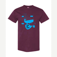 Oh No, Not Again (Falling Whale) — Classic Tee / Maroon