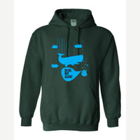 Oh No, Not Again (Falling Whale) — Hoodie / Forest Green