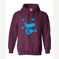 Oh No, Not Again (Falling Whale) — Hoodie / Maroon