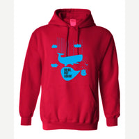 Oh No, Not Again (Falling Whale) — Hoodie / Red