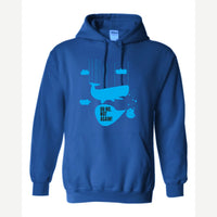 Oh No, Not Again (Falling Whale) — Hoodie / Royal