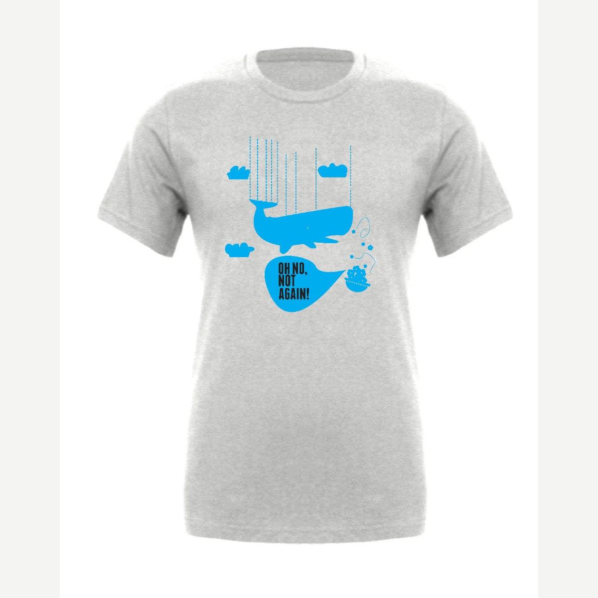Oh No, Not Again (Falling Whale) — Premium Tee / Athletic Heather