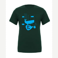 Oh No, Not Again (Falling Whale) — Premium Tee / Forest