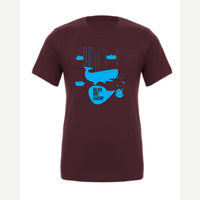 Oh No, Not Again (Falling Whale) — Premium Tee / Maroon