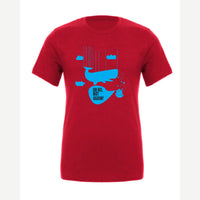 Oh No, Not Again (Falling Whale) — Premium Tee / Red