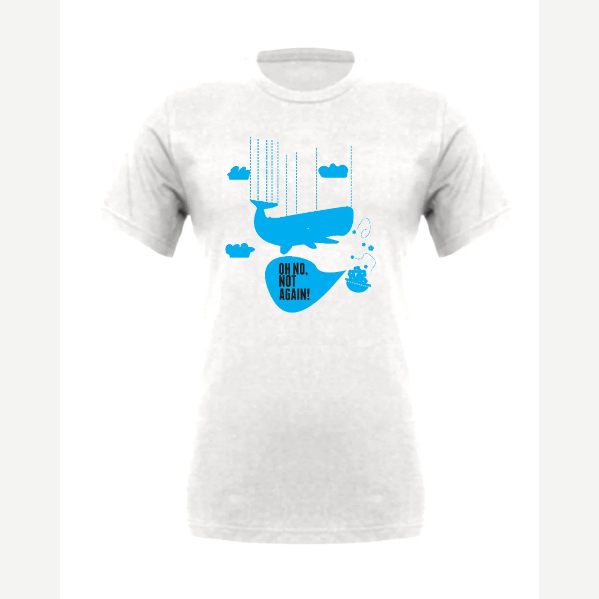 Oh No, Not Again (Falling Whale) — Premium Tee / White