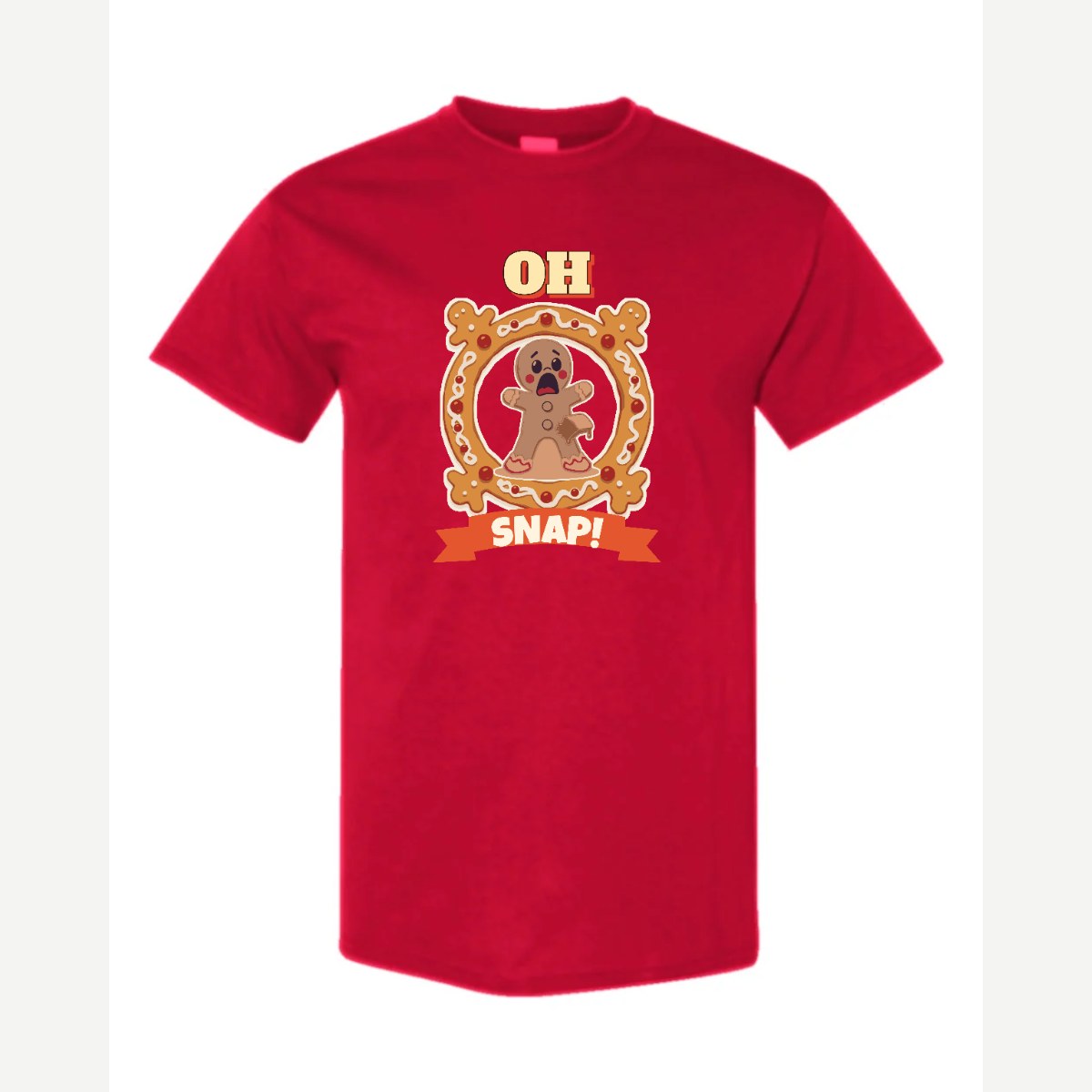Oh Snap! (Gingerbread Man) — Classic Tee / Red
