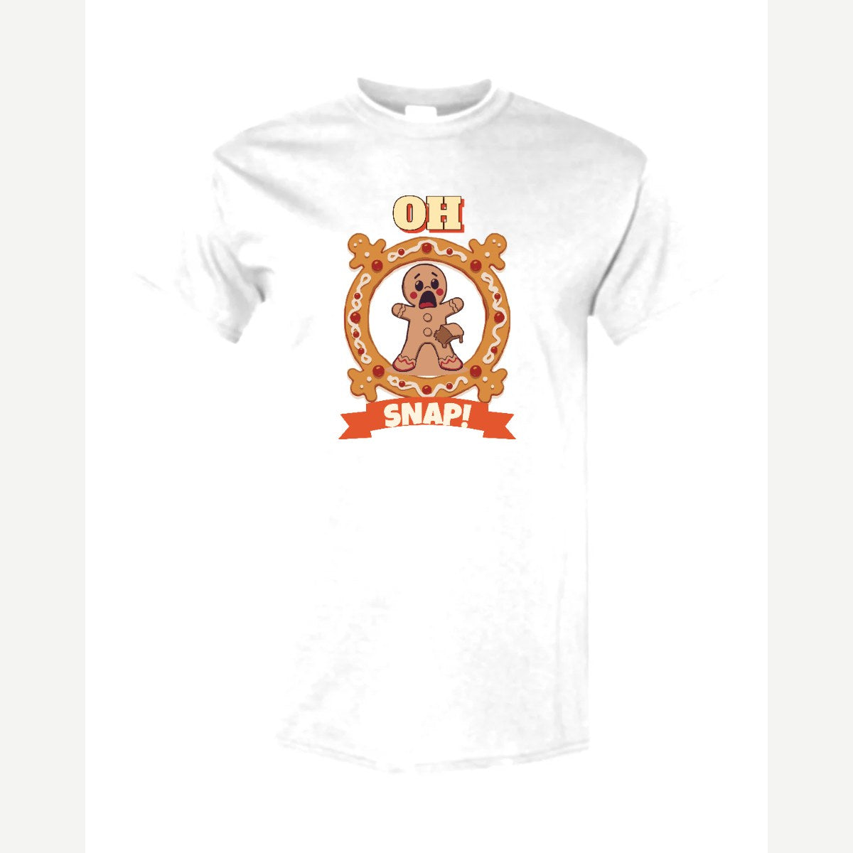 Oh Snap! (Gingerbread Man) — Classic Tee / White