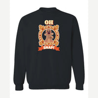 Oh Snap! (Gingerbread Man) — Crewneck Sweatshirt / Black