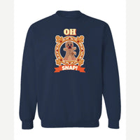 Oh Snap! (Gingerbread Man) — Crewneck Sweatshirt / Navy