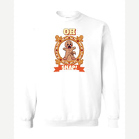 Oh Snap! (Gingerbread Man) — Crewneck Sweatshirt / White