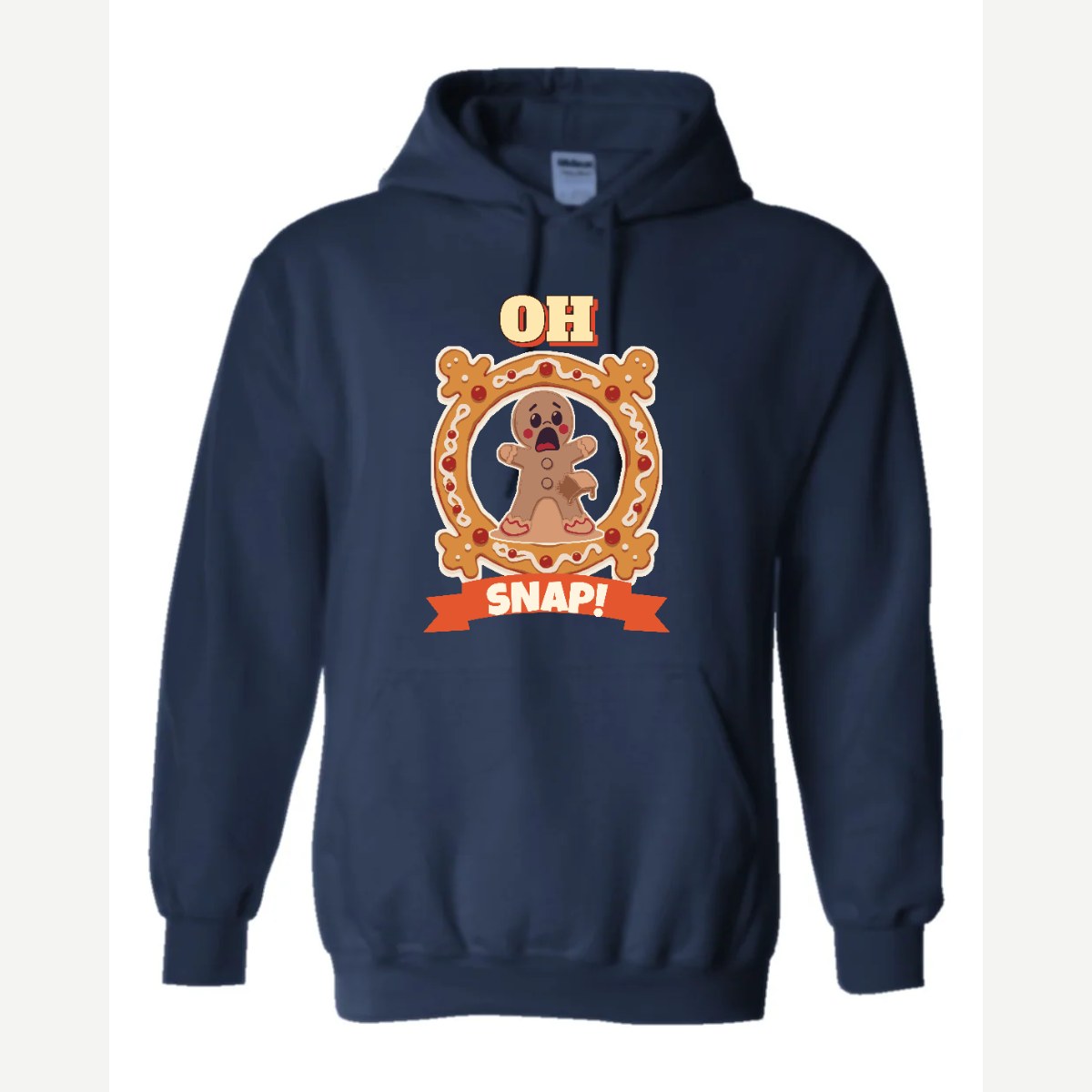Oh Snap! (Gingerbread Man) — Hoodie / Navy