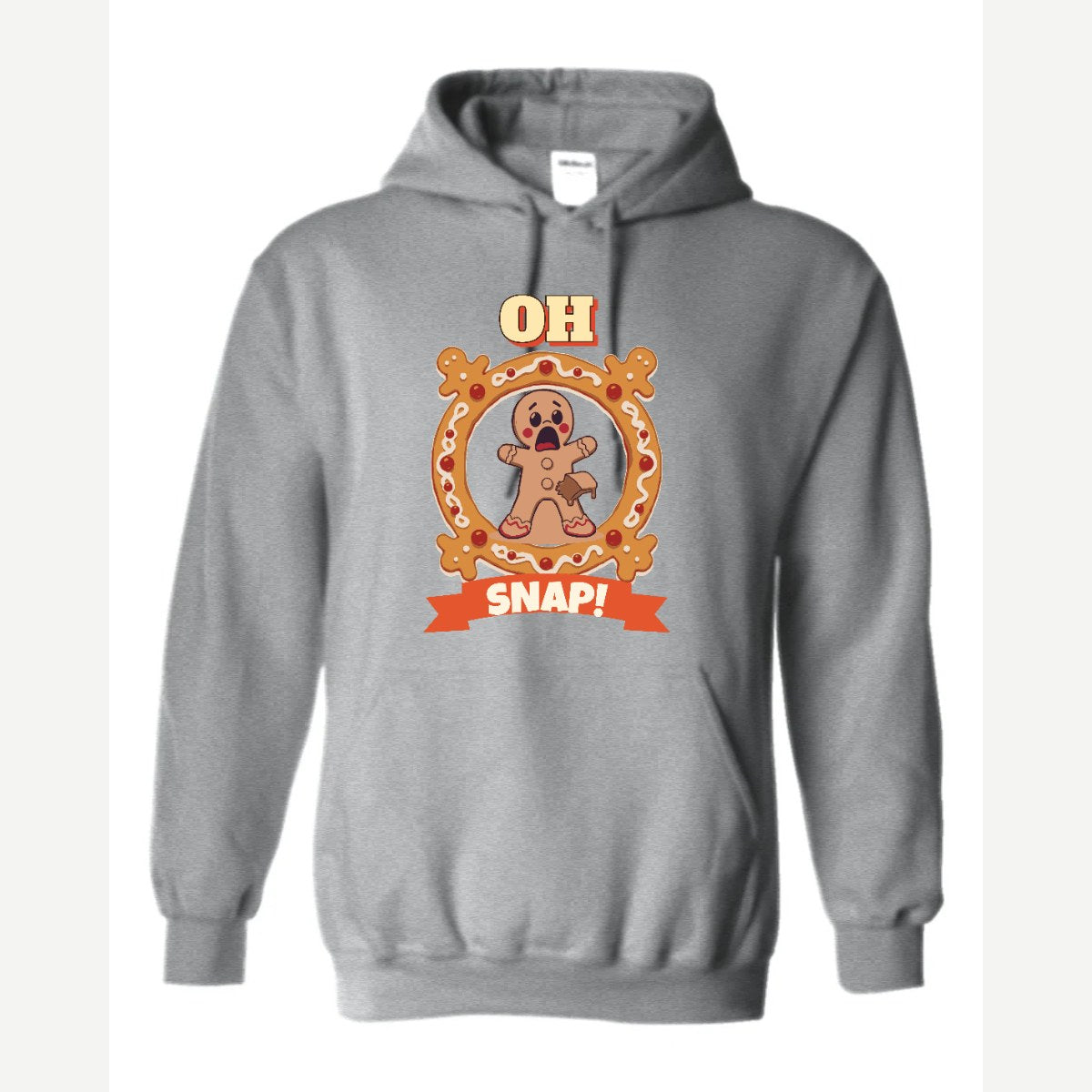 Oh Snap! (Gingerbread Man) — Hoodie / Sport Grey