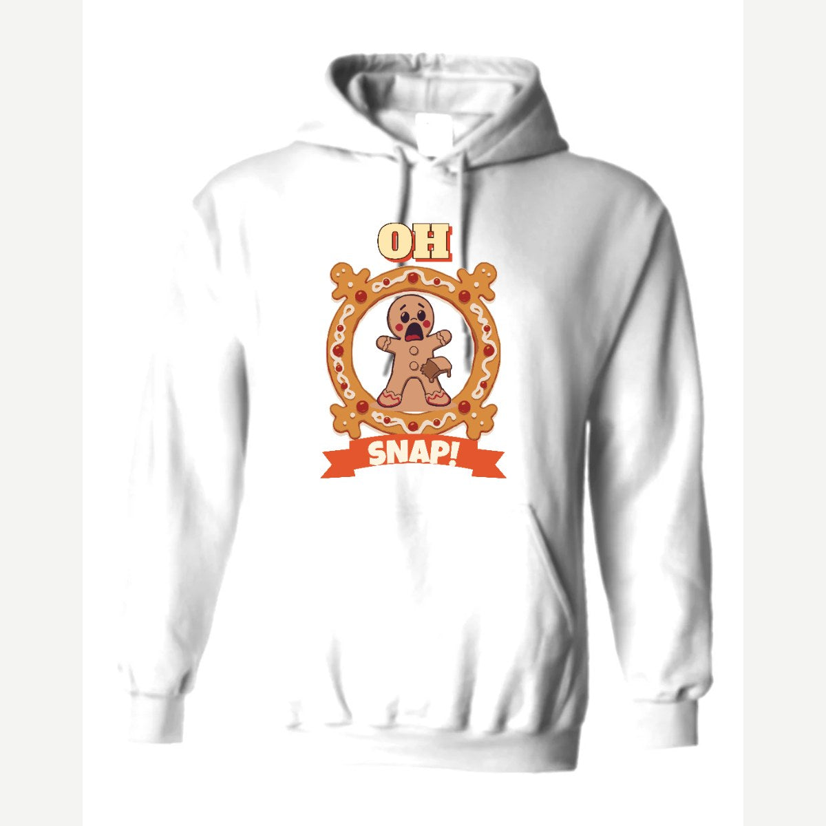 Oh Snap! (Gingerbread Man) — Hoodie / White