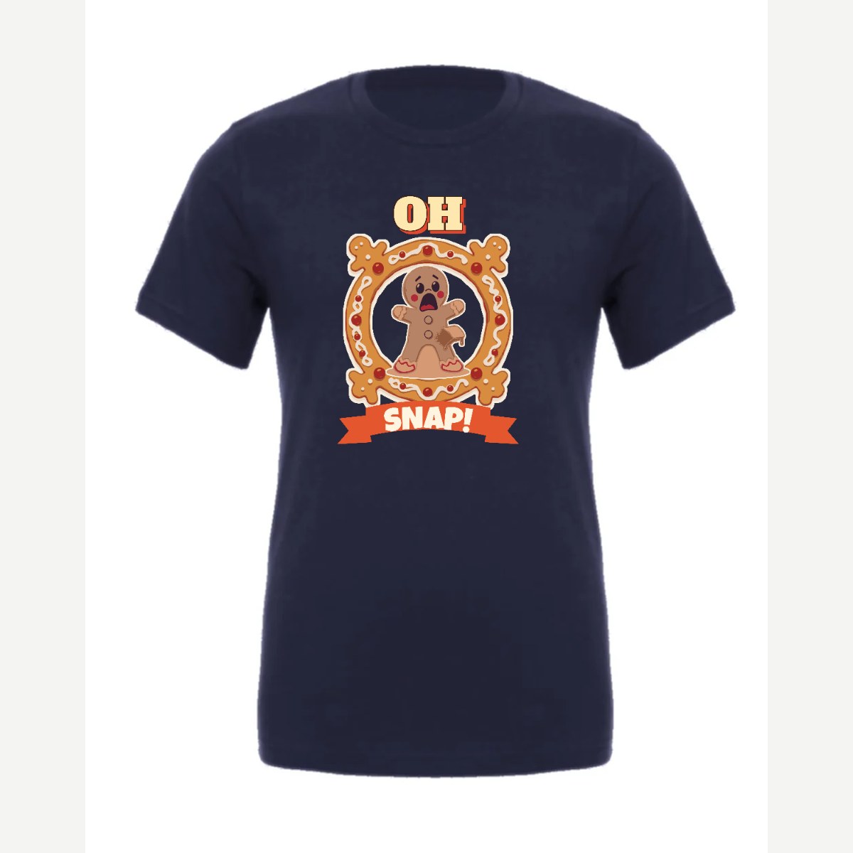 Oh Snap! (Gingerbread Man) — Premium Tee / Navy