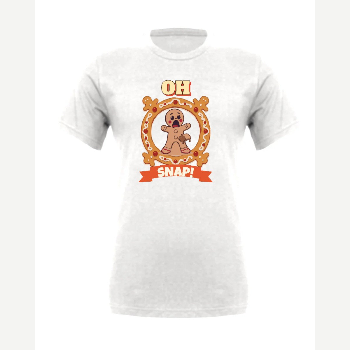 Oh Snap! (Gingerbread Man) — Premium Tee / White