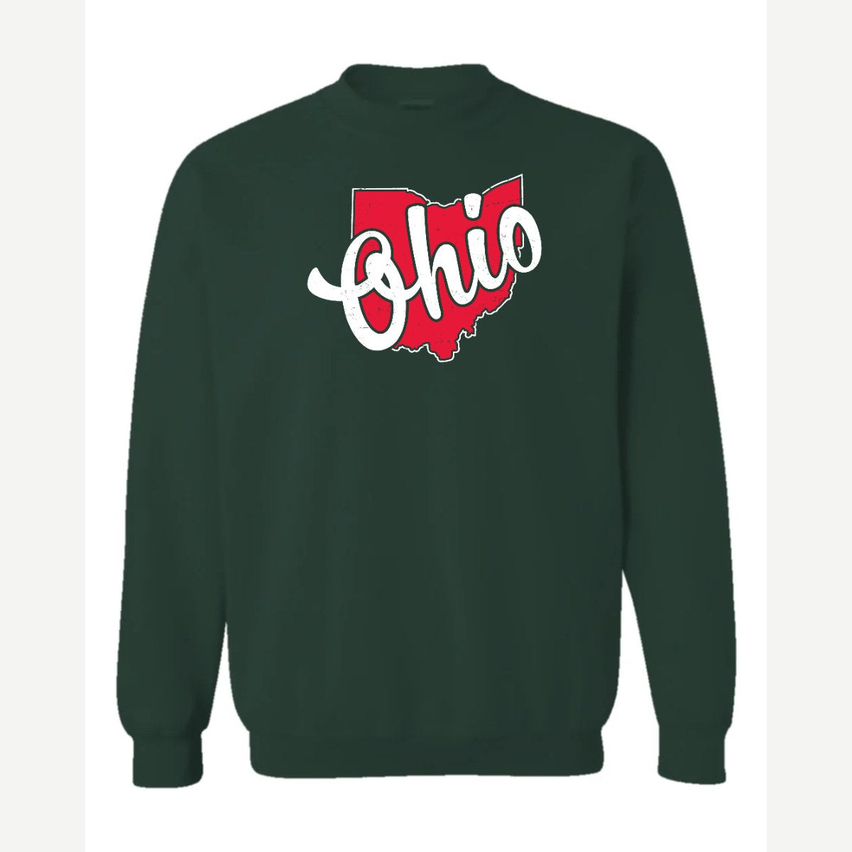 Ohio is Home — Crewneck Sweatshirt / Forest Green