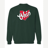 Ohio is Home — Crewneck Sweatshirt / Forest Green
