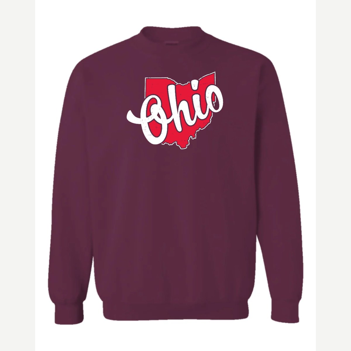 Ohio is Home — Crewneck Sweatshirt / Maroon