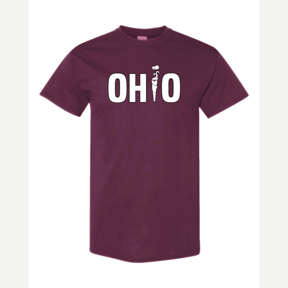 OHIO (Smoking i) — Classic Tee / Maroon