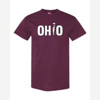 OHIO (Smoking i) — Classic Tee / Maroon