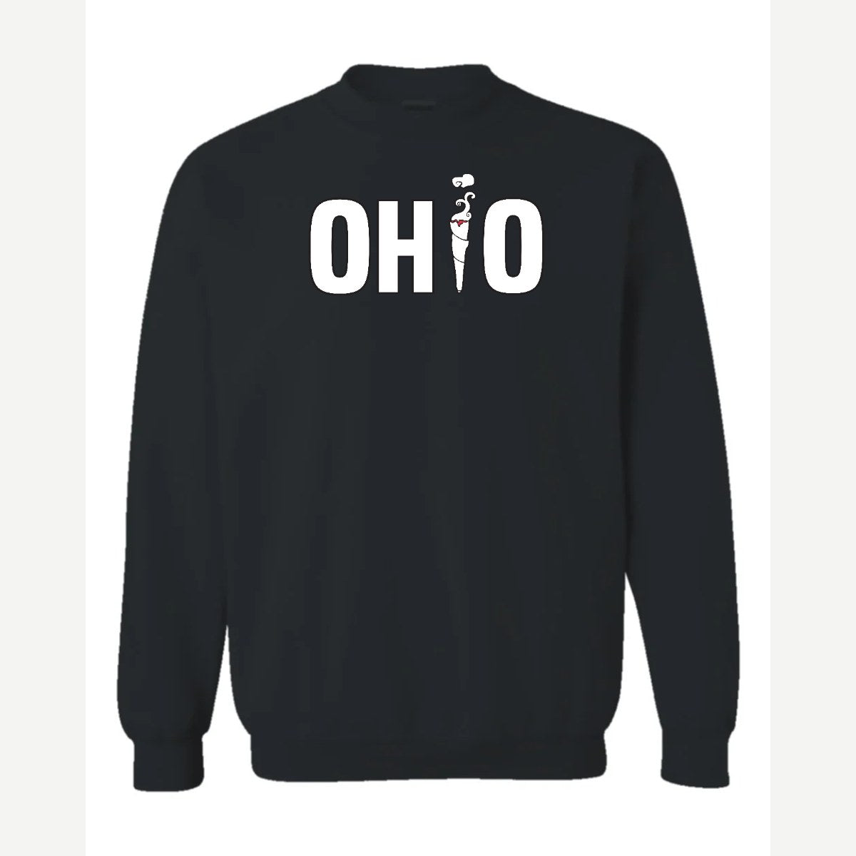 OHIO (Smoking i) — Crewneck Sweatshirt / Black