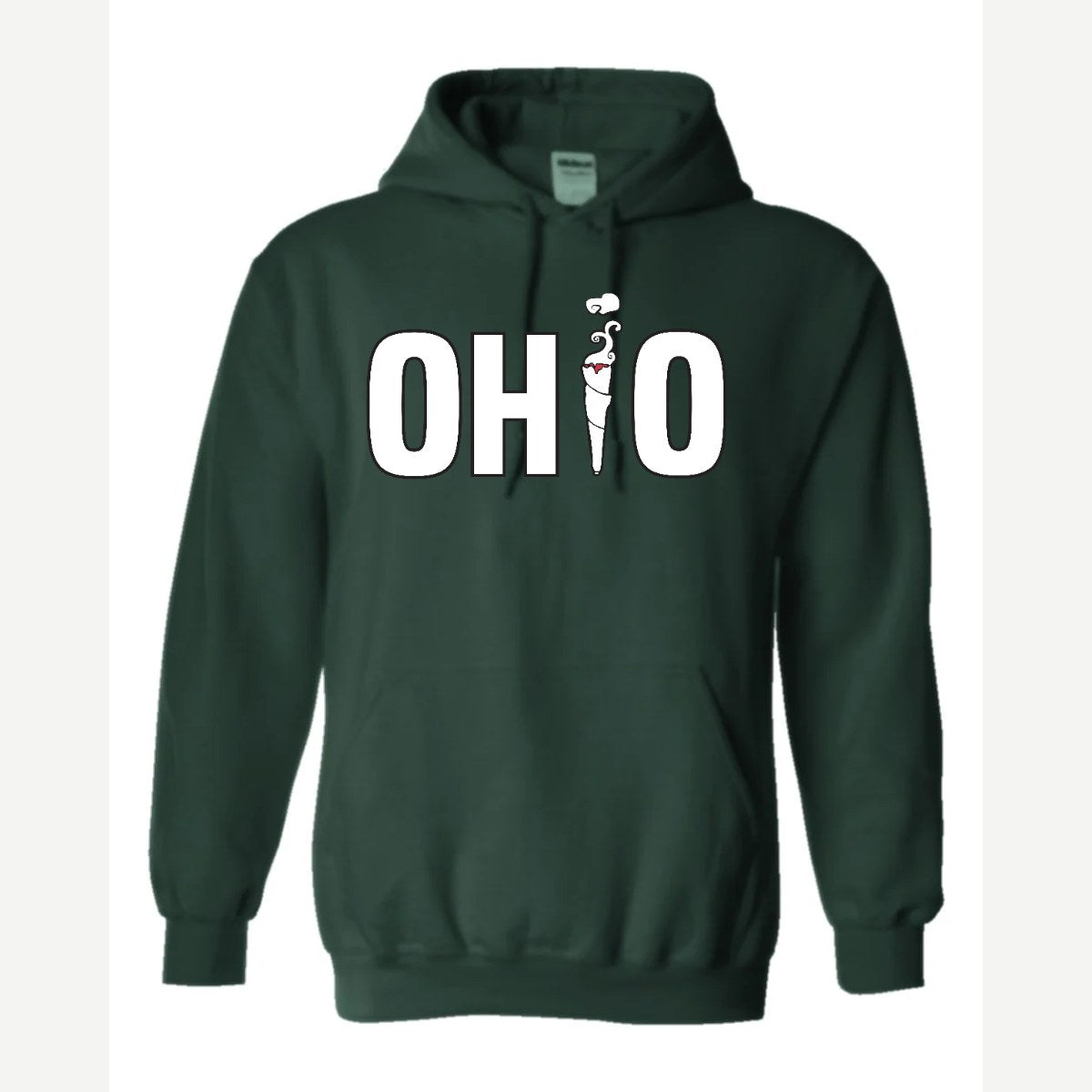 OHIO (Smoking i) — Hoodie / Forest Green
