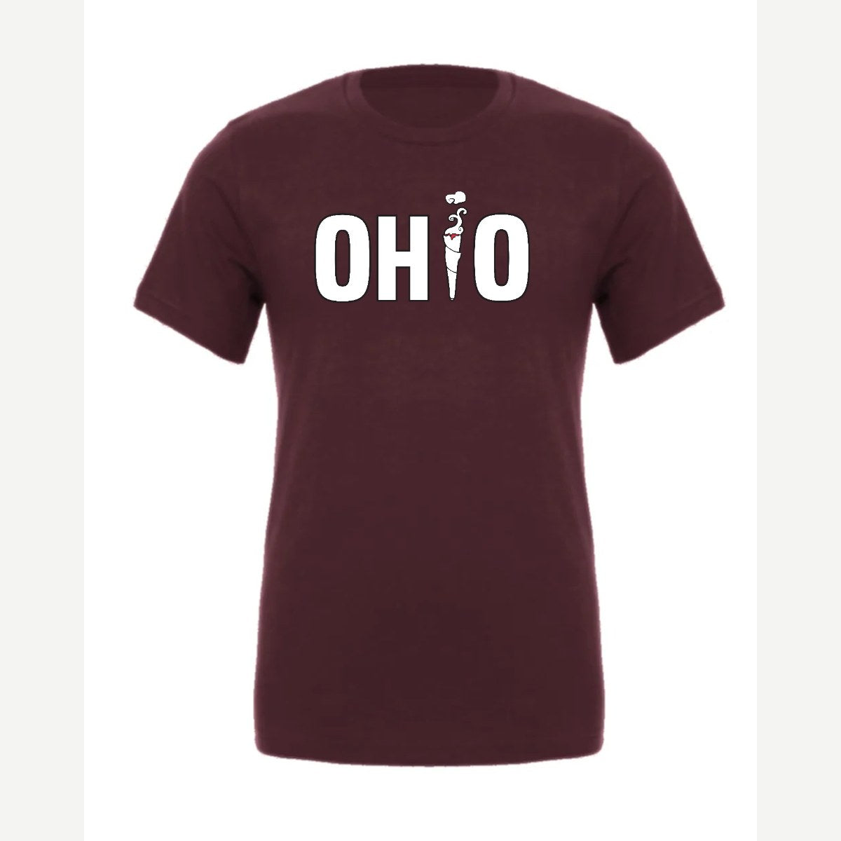 OHIO (Smoking i) — Premium Tee / Maroon