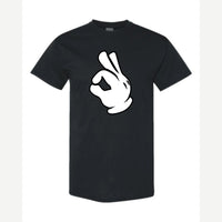 OK Hand (Cartoon Glove) — Classic Tee / Black