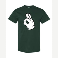 OK Hand (Cartoon Glove) — Classic Tee / Forest Green