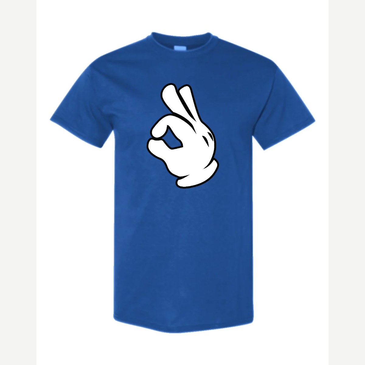 OK Hand (Cartoon Glove) — Classic Tee / Royal