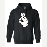 OK Hand (Cartoon Glove) — Hoodie / Black