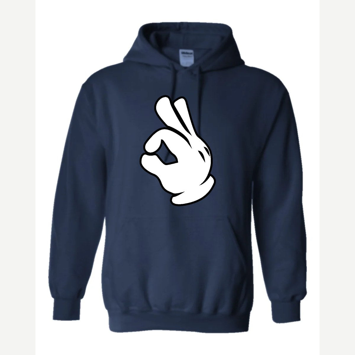 OK Hand (Cartoon Glove) — Hoodie / Navy