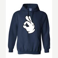 OK Hand (Cartoon Glove) — Hoodie / Navy