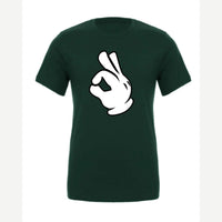 OK Hand (Cartoon Glove) — Premium Tee / Forest