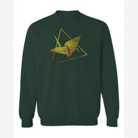 Origami — Crewneck Sweatshirt / Forest Green