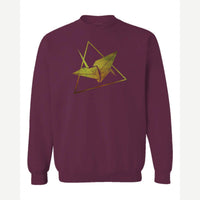 Origami — Crewneck Sweatshirt / Maroon