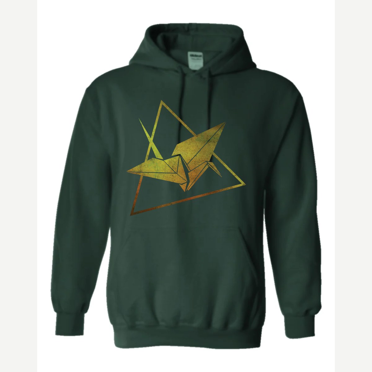 Origami — Hoodie / Forest Green