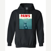 PAWS (Cat Movie Poster Parody) — Hoodie / Black