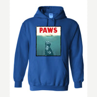 PAWS (Cat Movie Poster Parody) — Hoodie / Royal