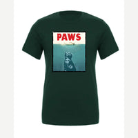 PAWS (Cat Movie Poster Parody) — Premium Tee / Forest