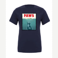 PAWS (Cat Movie Poster Parody) — Premium Tee / Navy