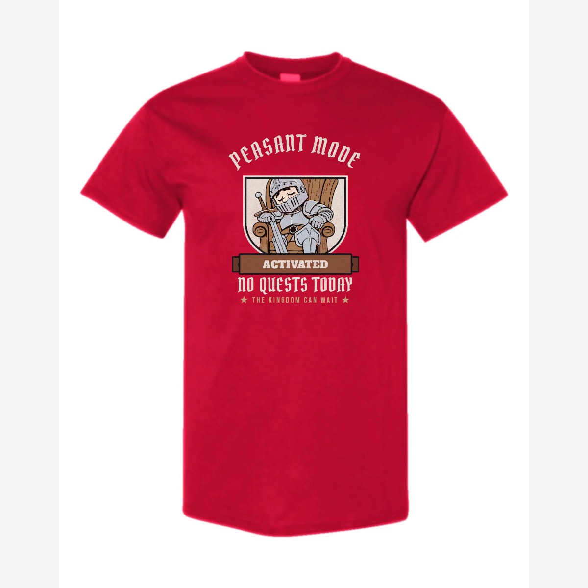 Peasant Mode Activated Knight — Classic Tee / Red