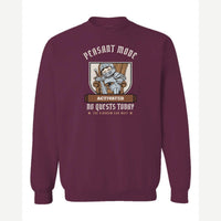 Peasant Mode Activated Knight — Crewneck Sweatshirt / Maroon