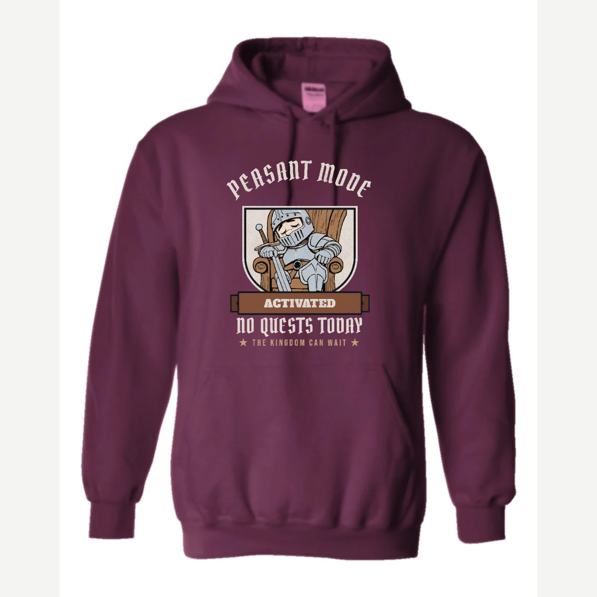 Peasant Mode Activated Knight — Hoodie / Maroon