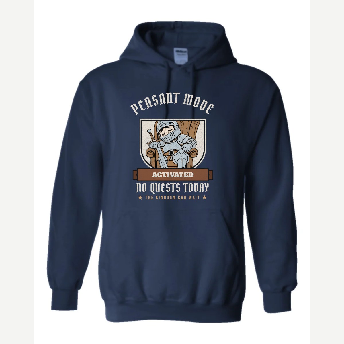 Peasant Mode Activated Knight — Hoodie / Navy