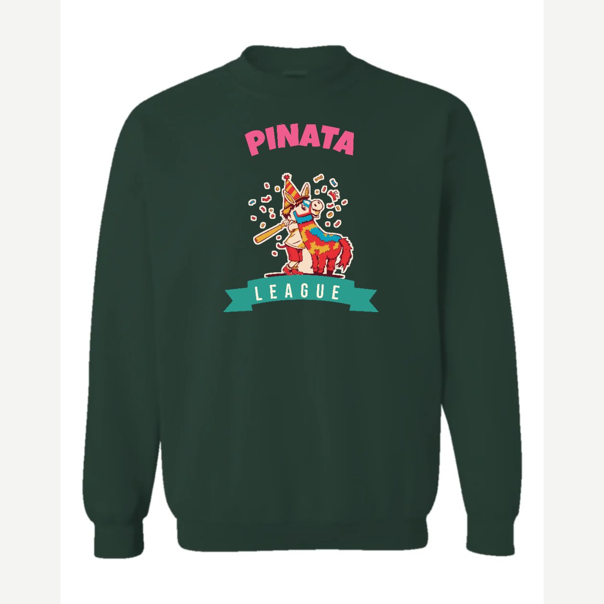 Piñata League — Crewneck Sweatshirt / Forest Green