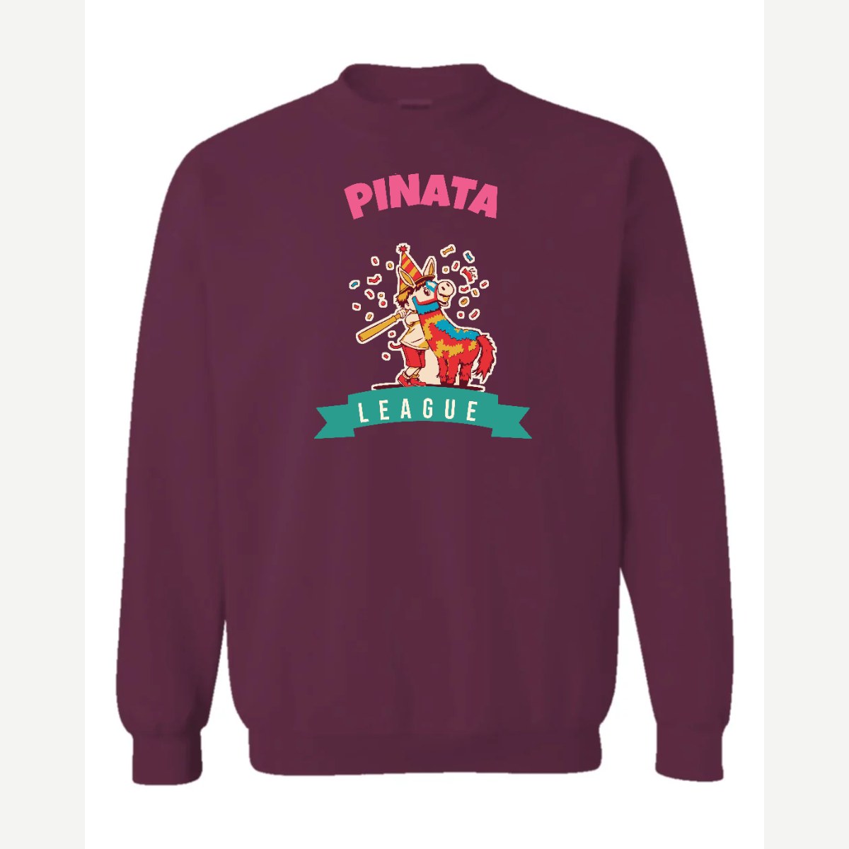 Piñata League — Crewneck Sweatshirt / Maroon